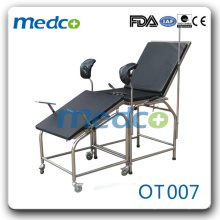 Mesa de la silla del ginecología del hospital del acero inoxidable OT007